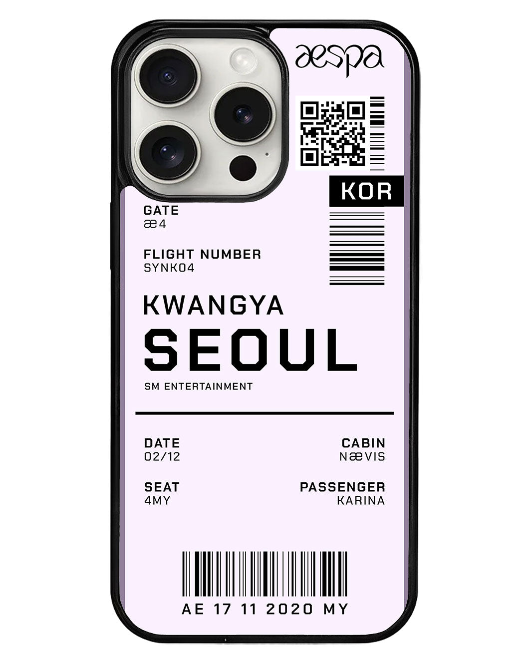 iPhone Avant-Gloss Grip Case - Aespa Kwangya Ticket