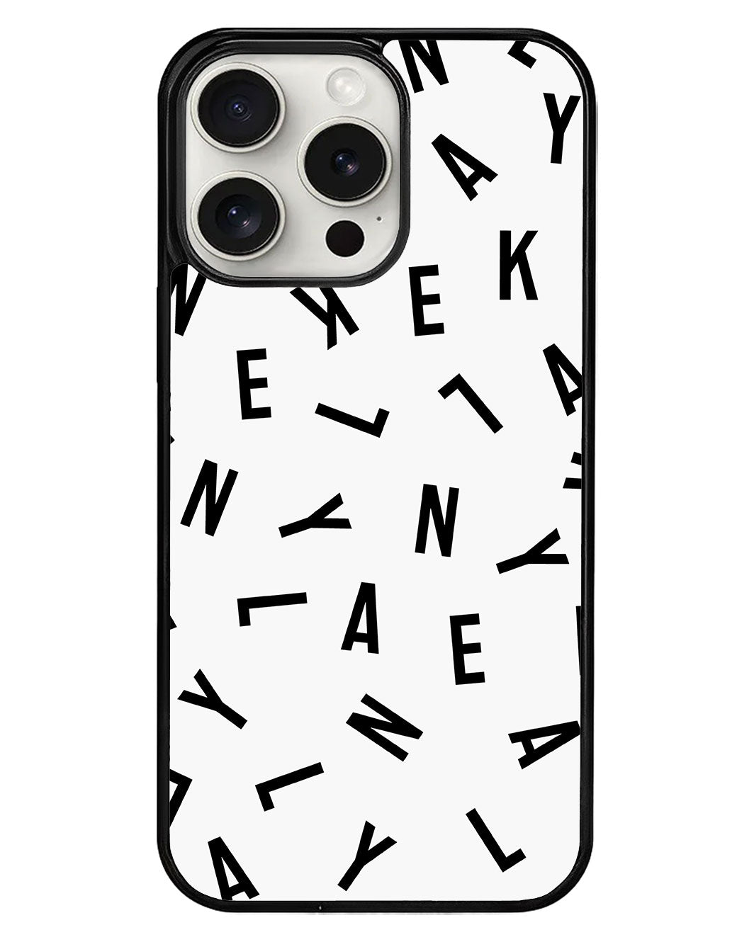 iPhone Avant-Gloss Grip Case - CUSTOM MONOGRAM 1.0 Noir