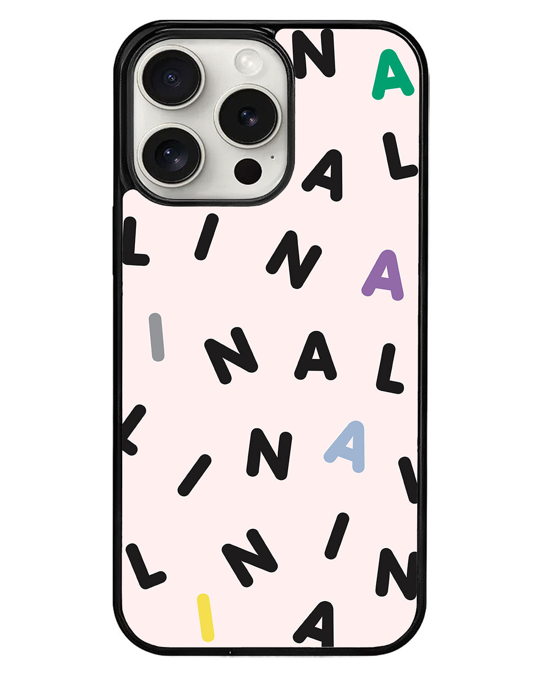 iPhone Avant-Gloss Grip Case - CUSTOM MONOGRAM 2.0 Black