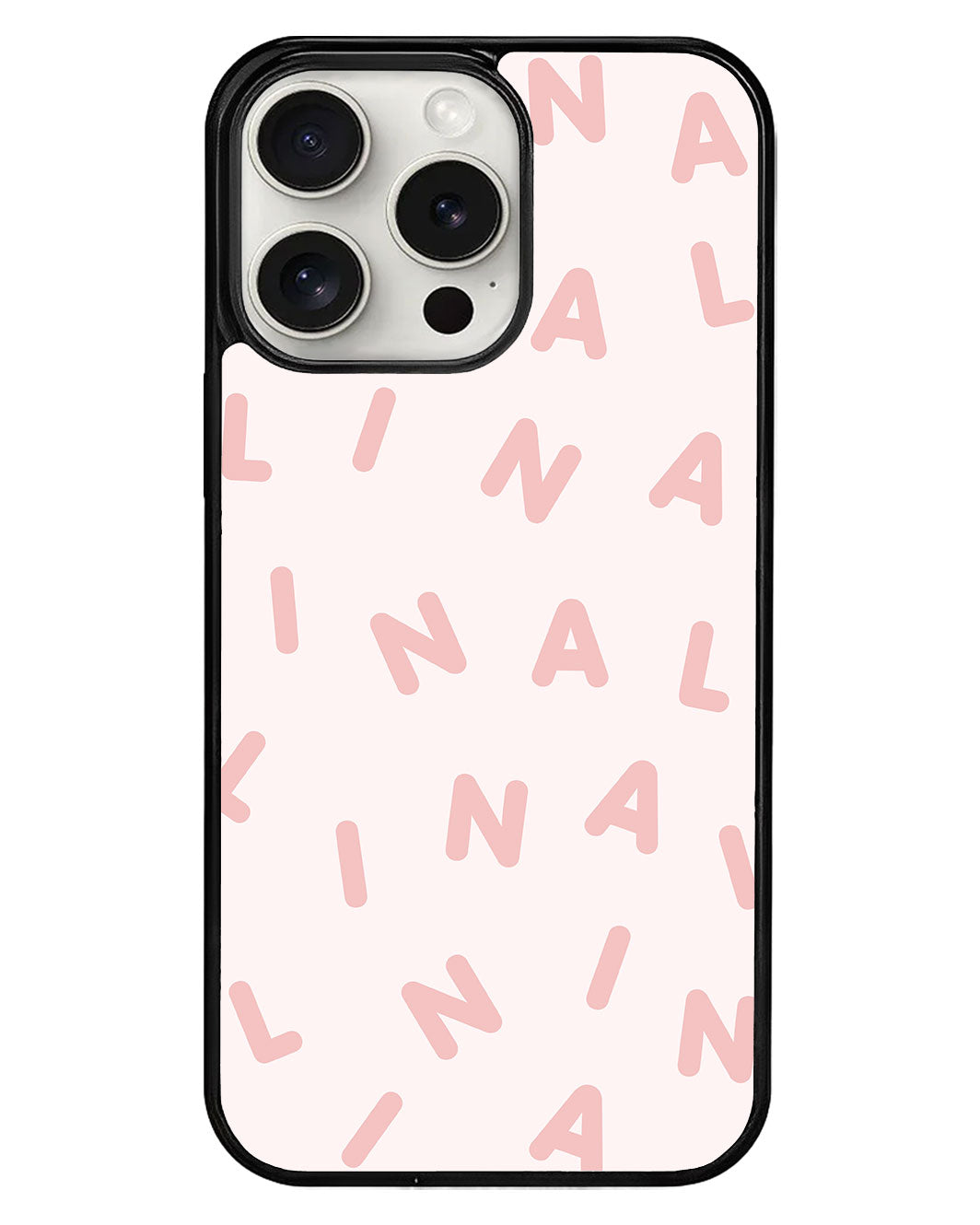 iPhone Avant-Gloss Grip Case - CUSTOM MONOGRAM 2.0 Rosewater