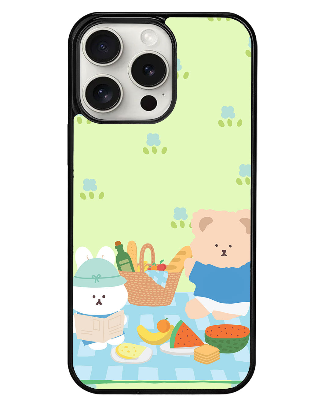iPhone Avant-Gloss Grip Case - Picnic Bear Blue