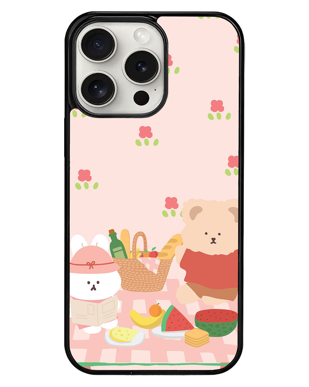 iPhone Avant-Gloss Grip Case - Picnic Bear Pink