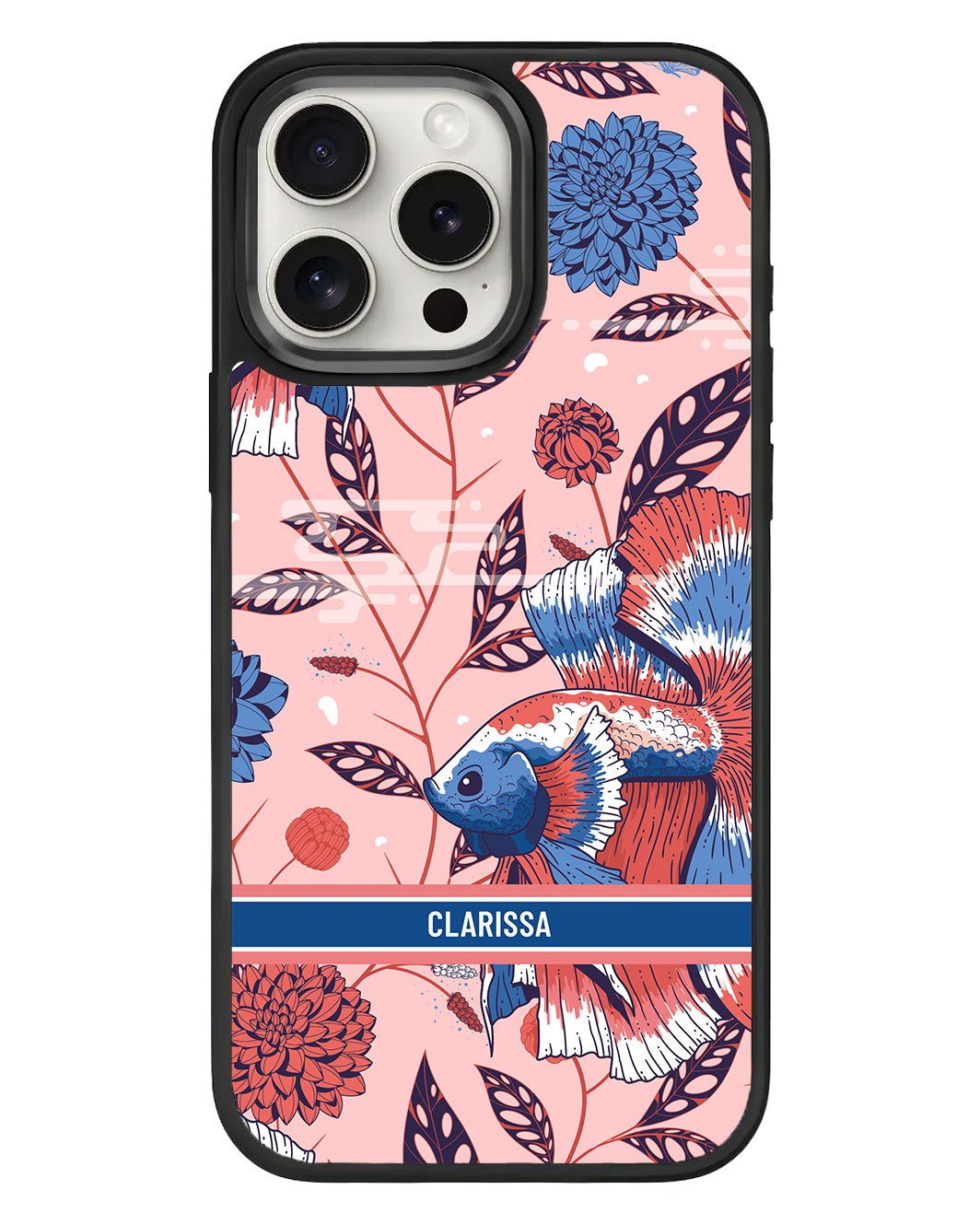 iPhone Standee Grip Case - Fish & Floral 2.0
