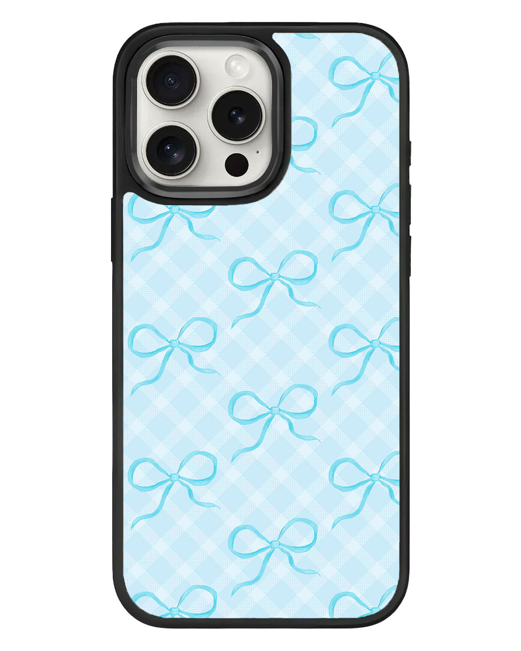 iPhone Standee Grip Case - Coquette Blue Bow