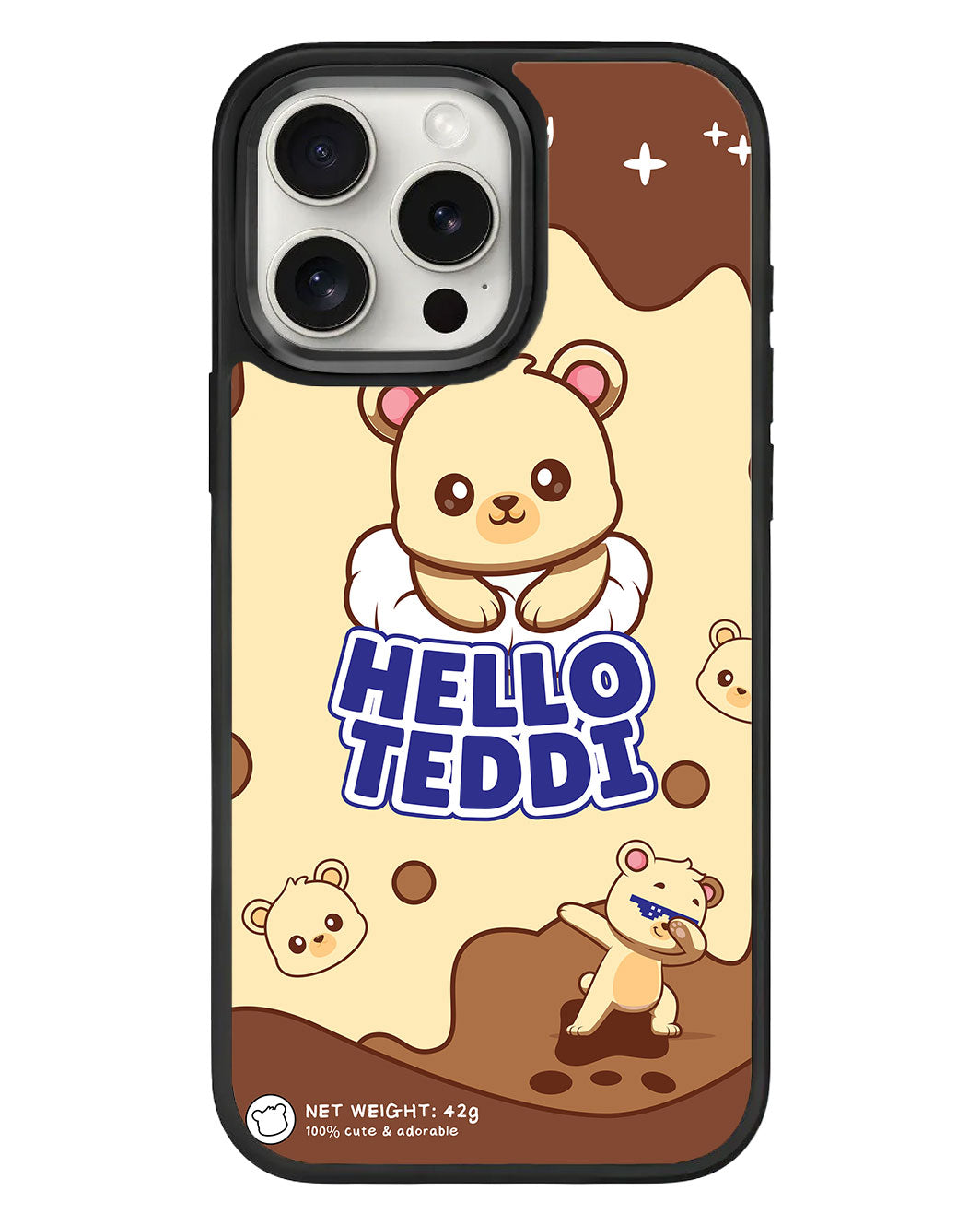iPhone Standee Grip Case - Hello Teddy 1.0