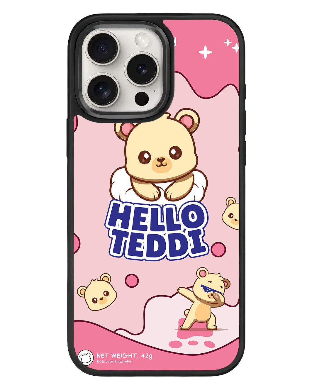 iPhone Standee Grip Case - Hello Teddy 2.0