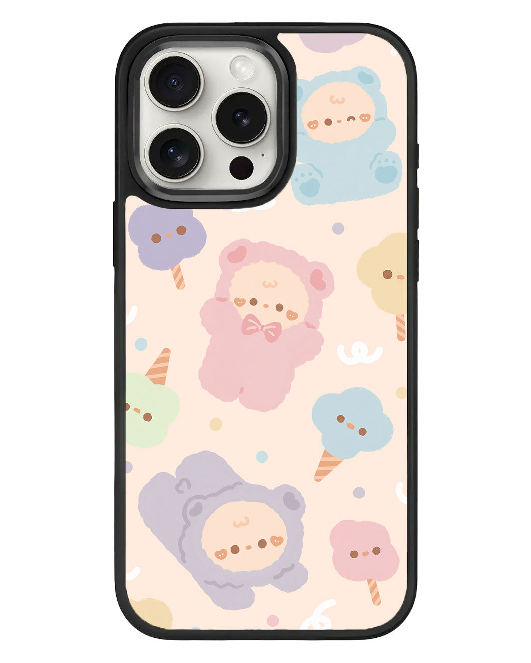 iPhone Standee Grip Case - Cotton Teddy