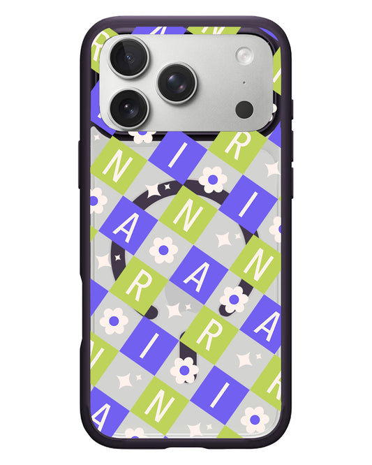 iPhone Rearguard Hybrid - CUSTOM MONOGRAM 3.0 Flower Grid 5.0