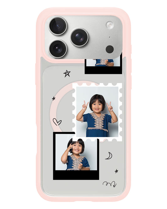 iPhone Rearguard Hybrid - Face Grid Black Polaroid