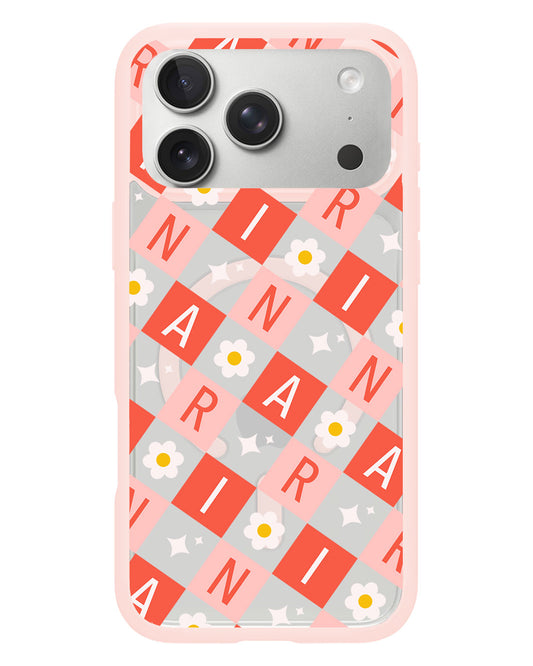 iPhone Rearguard Hybrid - CUSTOM MONOGRAM 3.0 Flower Grid 2.0