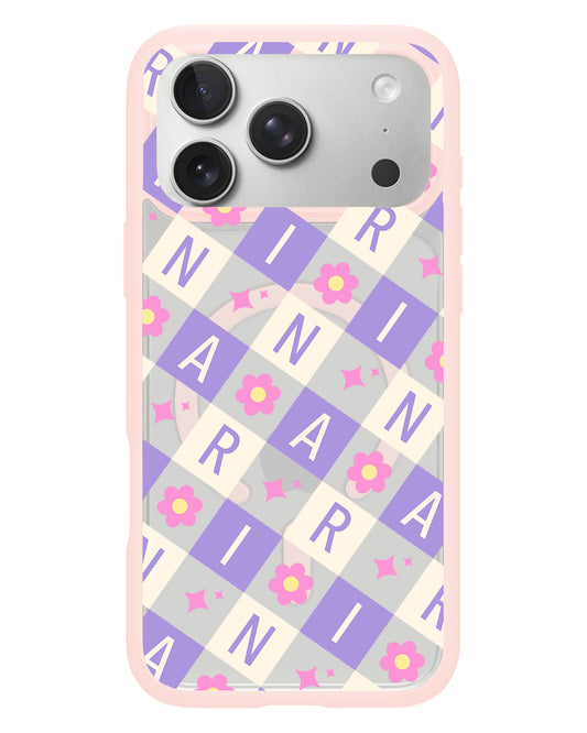 iPhone Rearguard Hybrid - CUSTOM MONOGRAM 3.0 Flower Grid 3.0
