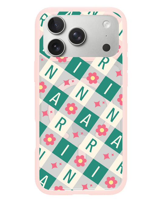 iPhone Rearguard Hybrid - CUSTOM MONOGRAM 3.0 Flower Grid 4.0