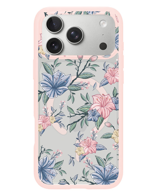 iPhone Rearguard Hybrid - Pink & Blue Florals