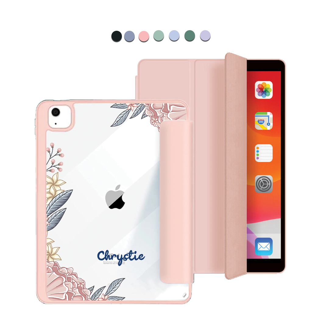 iPad Acrylic Flipcover - Pink Florals