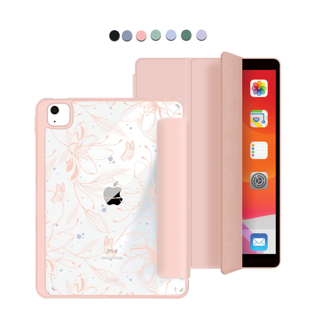 iPad Acrylic Flipcover - Sketchy Flower & Butterfly 1.0