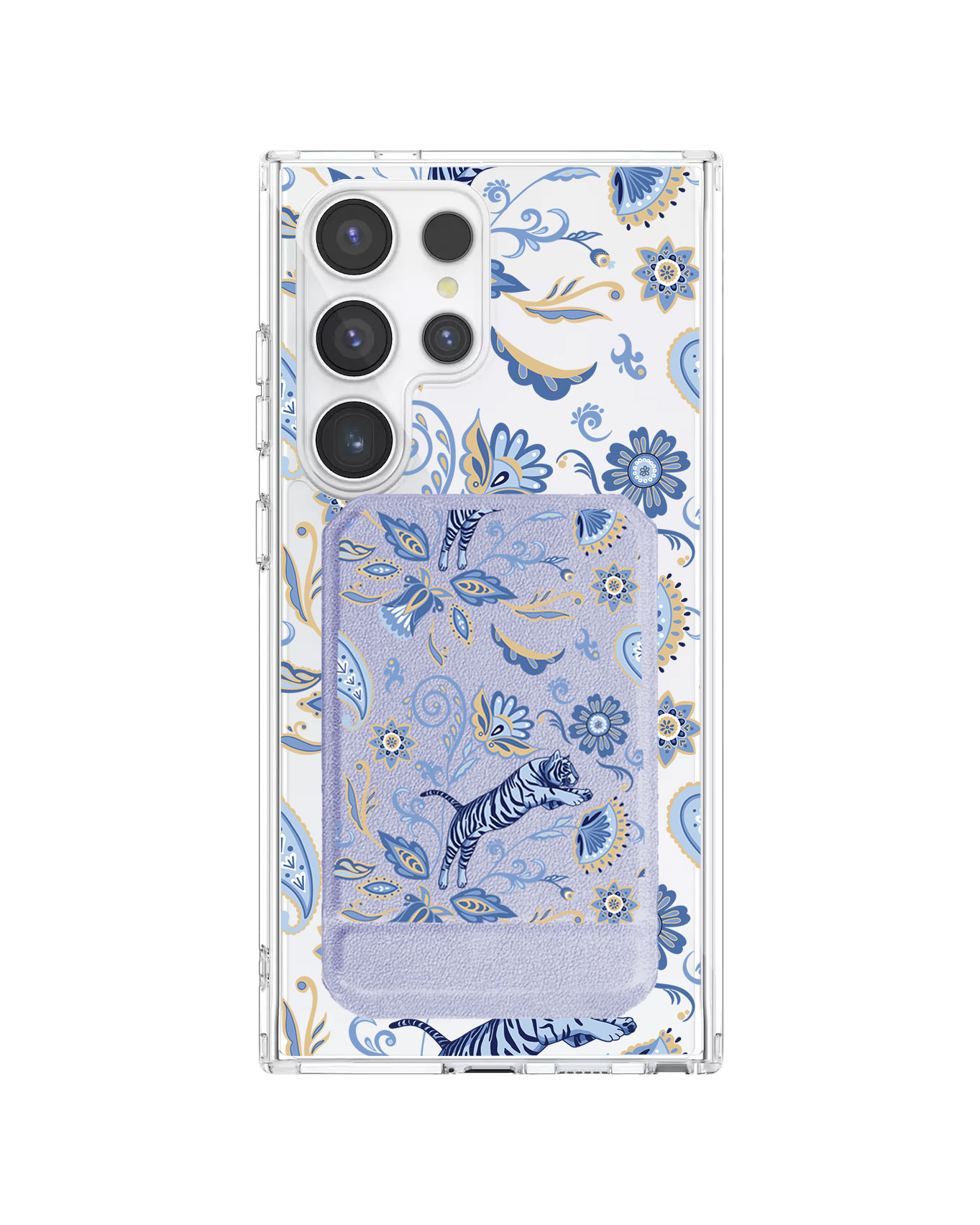 Android Magnetic Multifold Wallet - Tiger & Floral 1.0