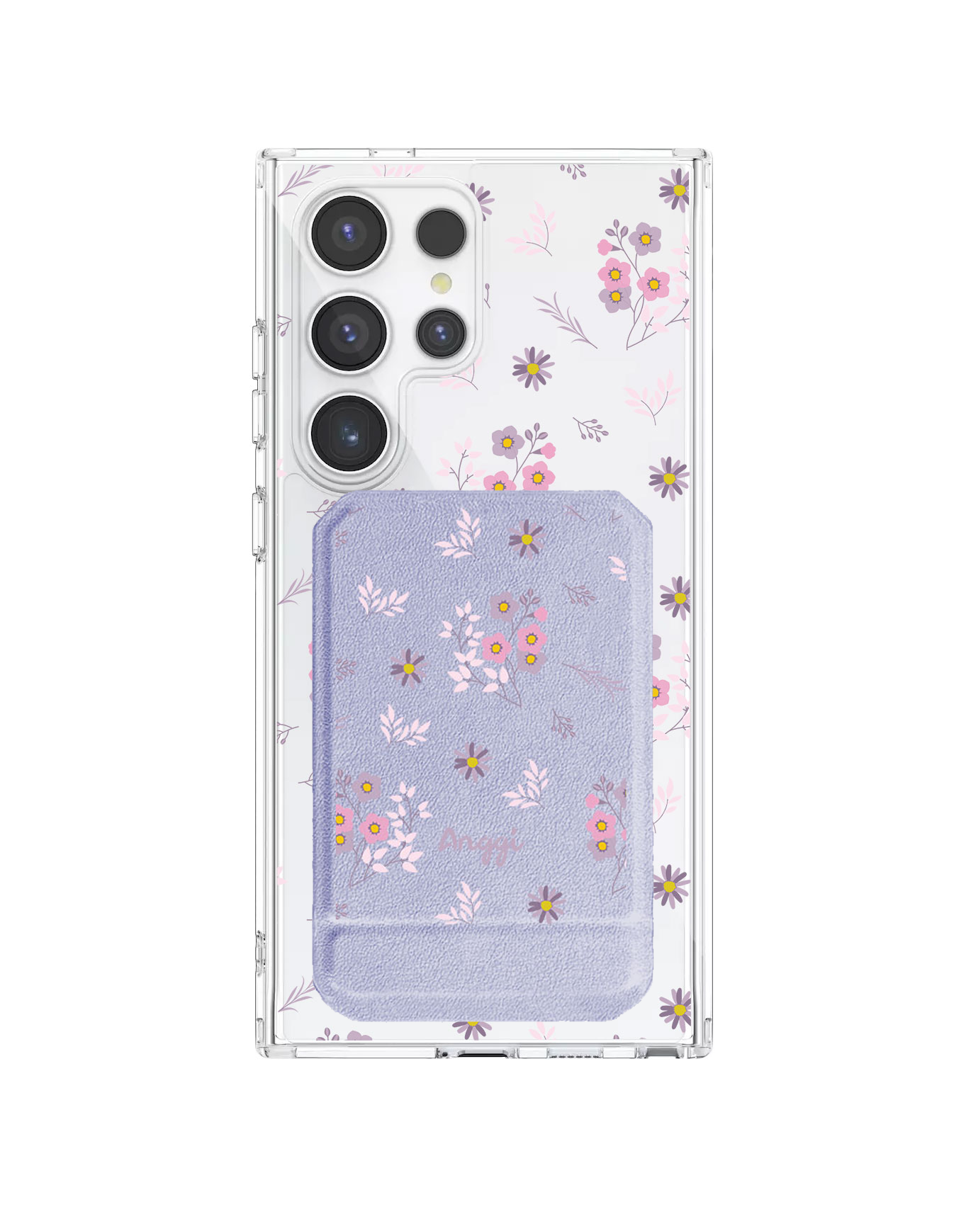 Android Magnetic Multifold Wallet - Cherry Blossom