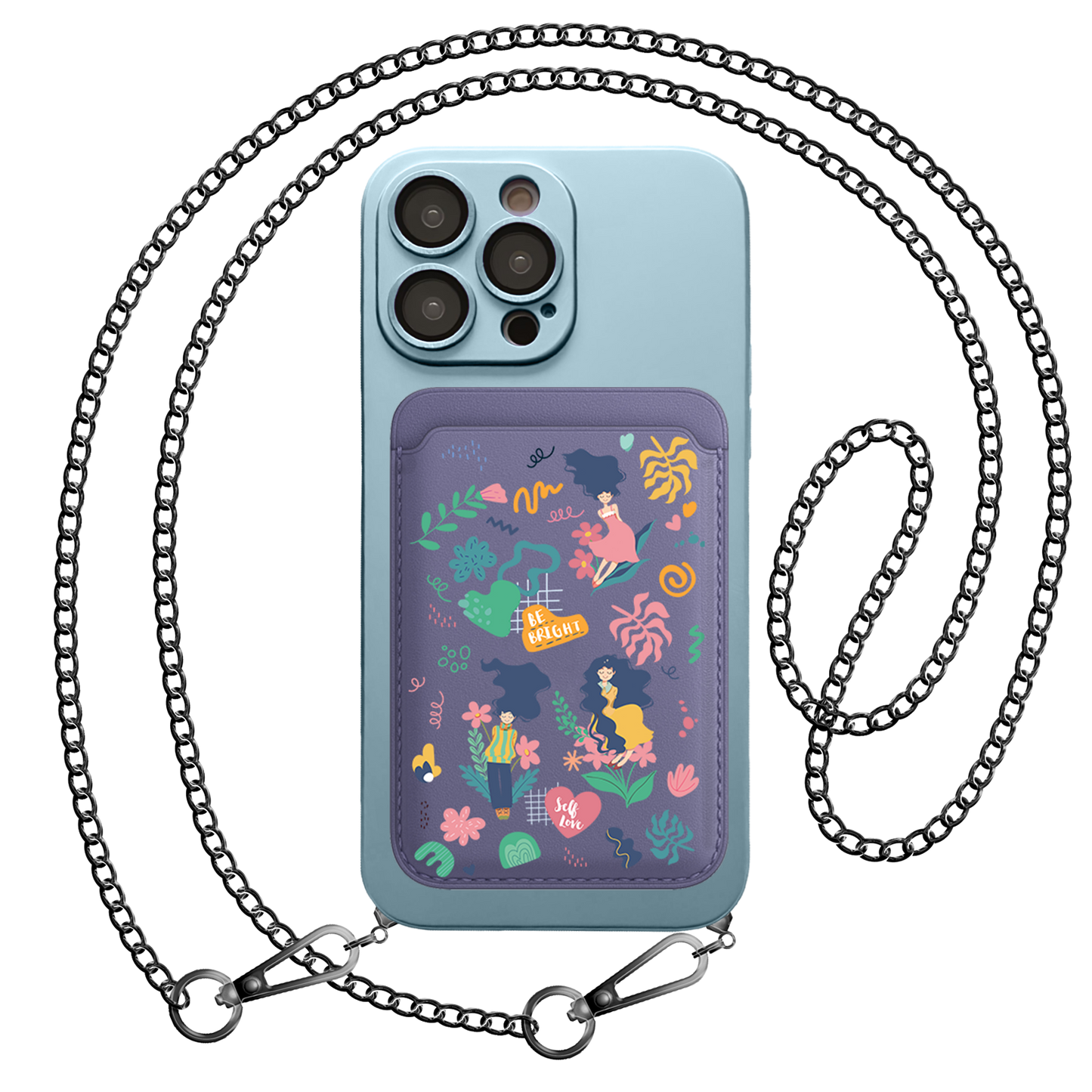 iPhone Magnetic Wallet Silicone Case - Self Love Sticker Pack 2.0