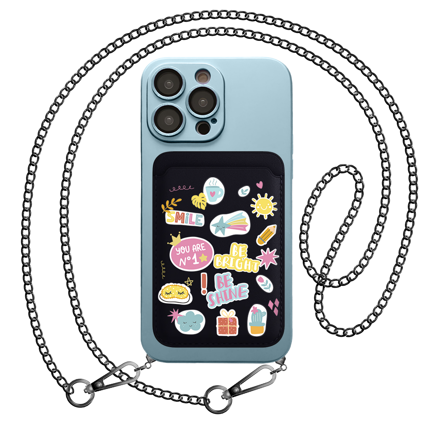 iPhone Magnetic Wallet Silicone Case - Self Love Sticker Pack 3.0