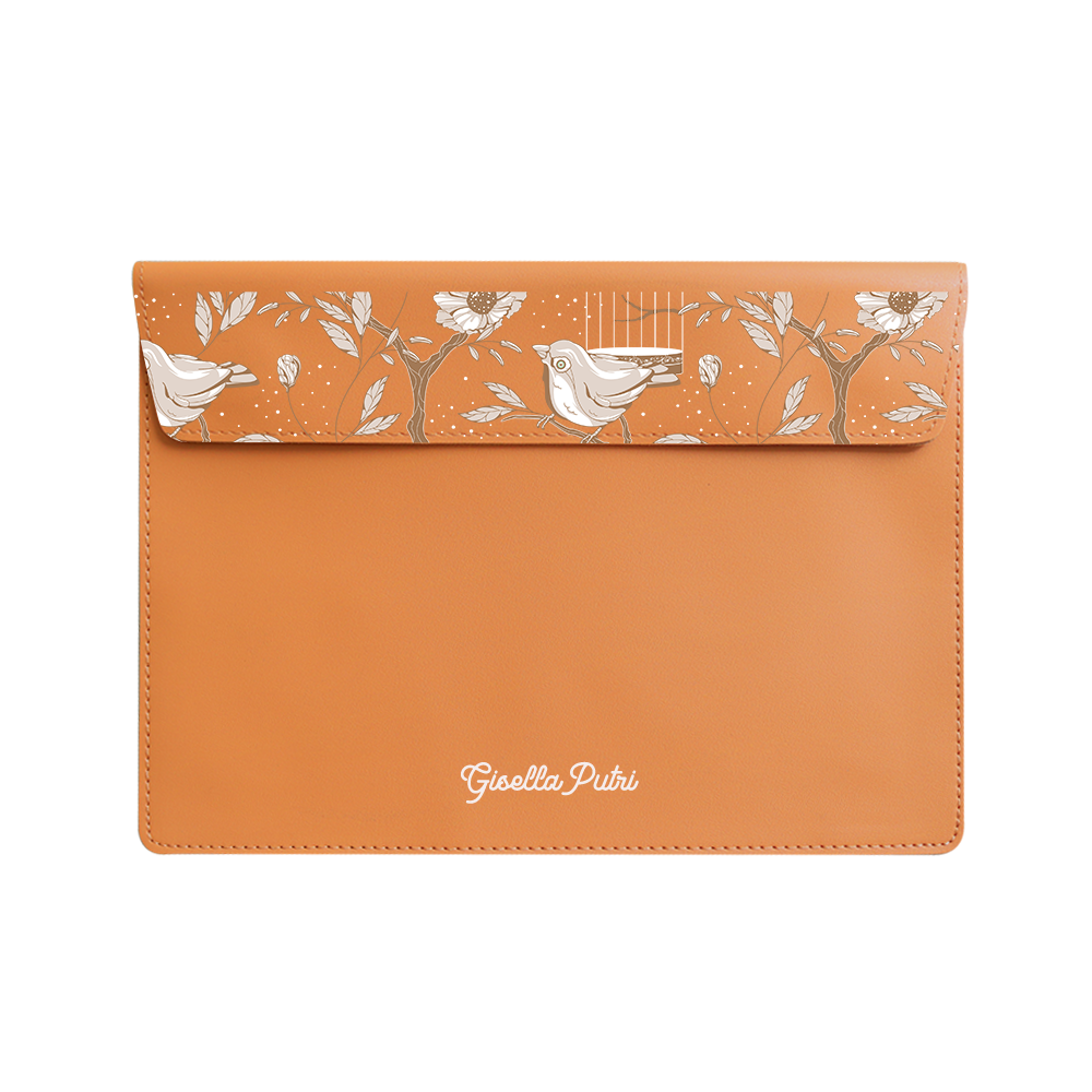 Vegan Leather Sleeve - Lovebird Monochrome 3.0