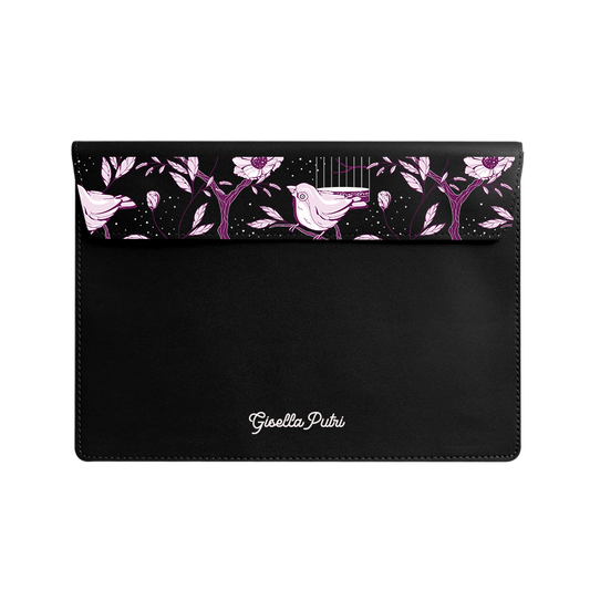 Vegan Leather Sleeve - Lovebird Monochrome 5.0