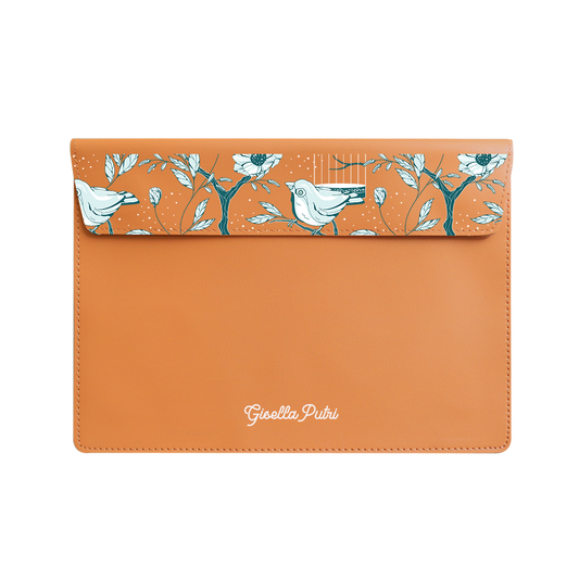 Vegan Leather Sleeve - Lovebird Monochrome 6.0