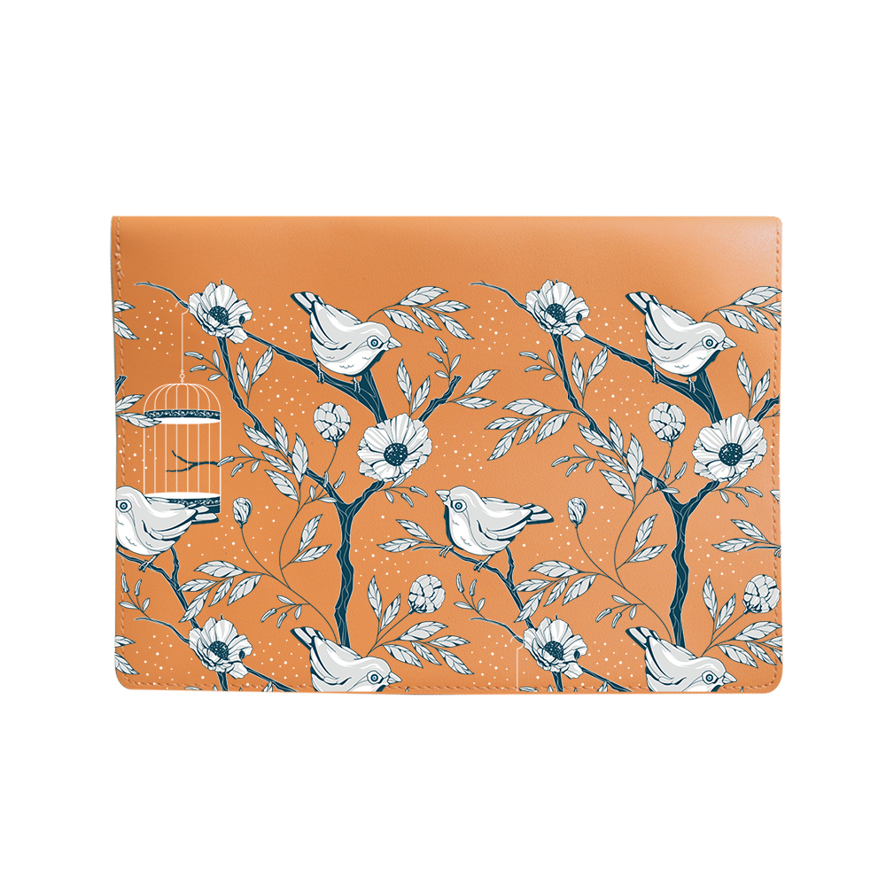 Vegan Leather Sleeve - Lovebird Monochrome