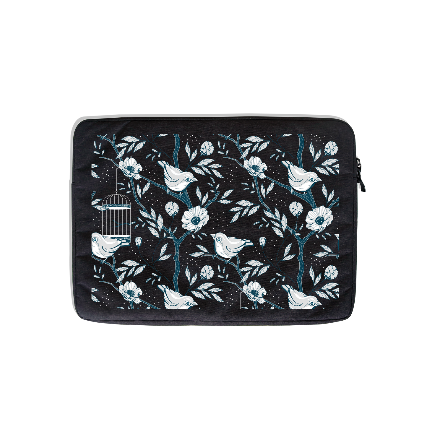 Universal Laptop Pouch - Lovebird Monochrome