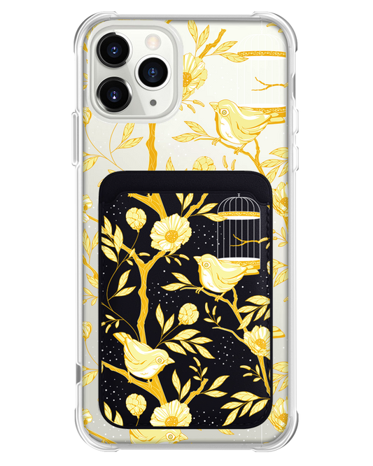 iPhone Magnetic Wallet Case - Lovebird Monochrome 2.0