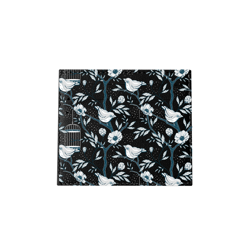6 Slots Card Holder - Lovebird Monochrome