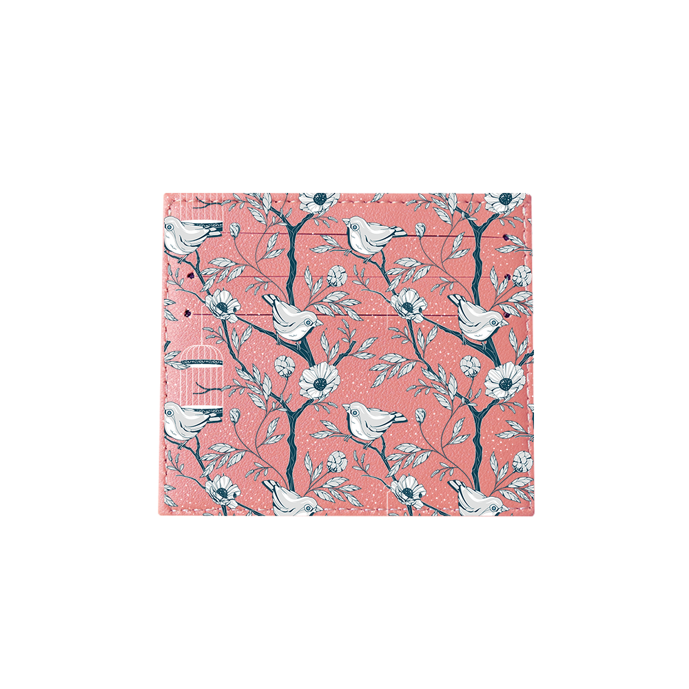 6 Slots Card Holder - Lovebird Monochrome