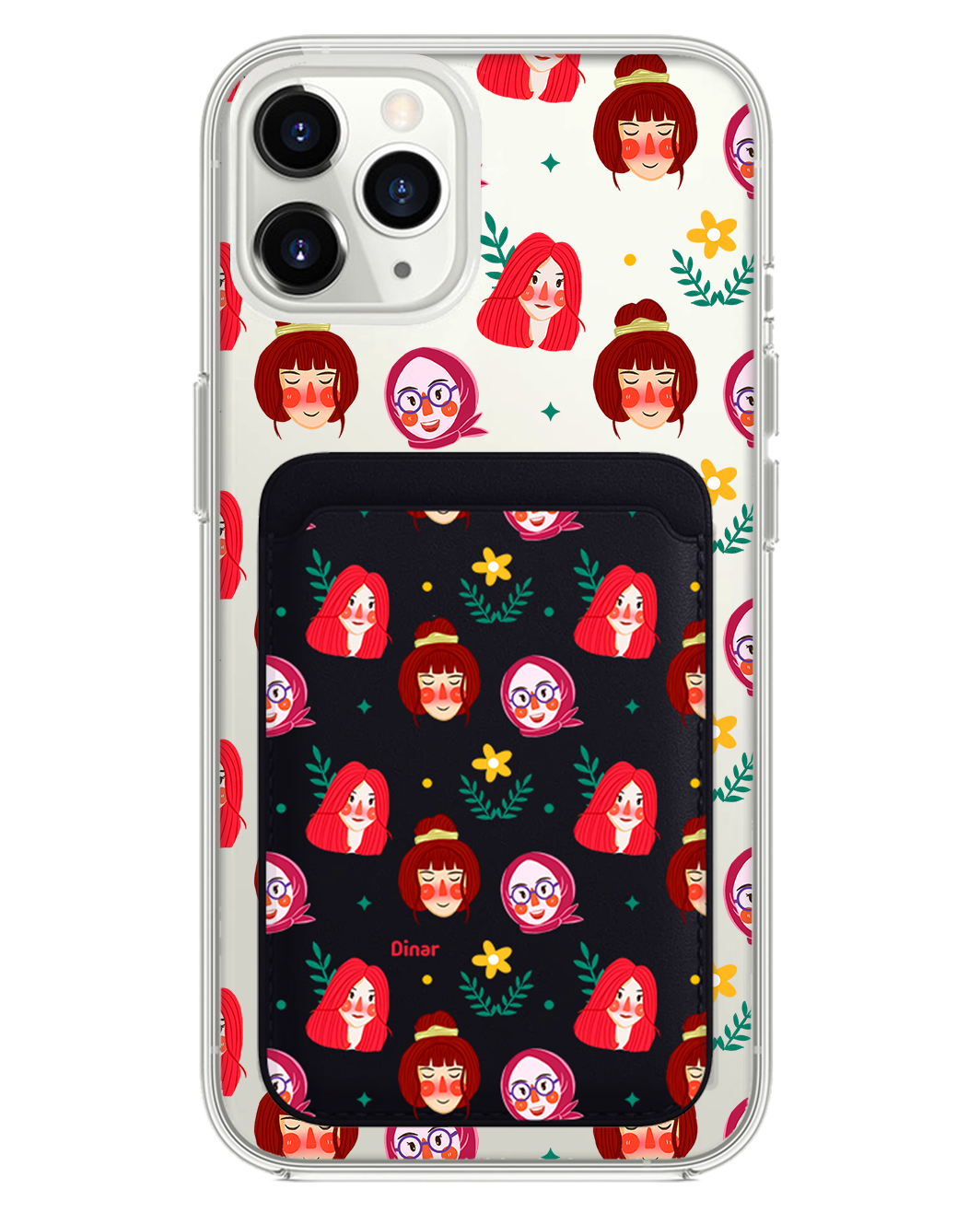 iPhone Magnetic Wallet Case - Lovely Faces