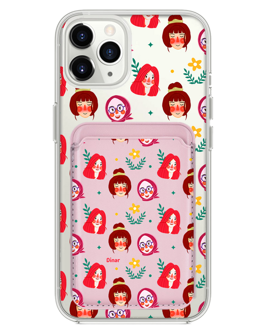 iPhone Magnetic Wallet Case - Lovely Faces