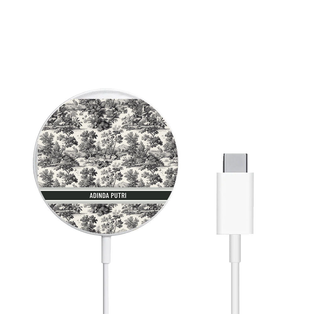 Magnetic Wireless Charger - Toile du Juoy Nature