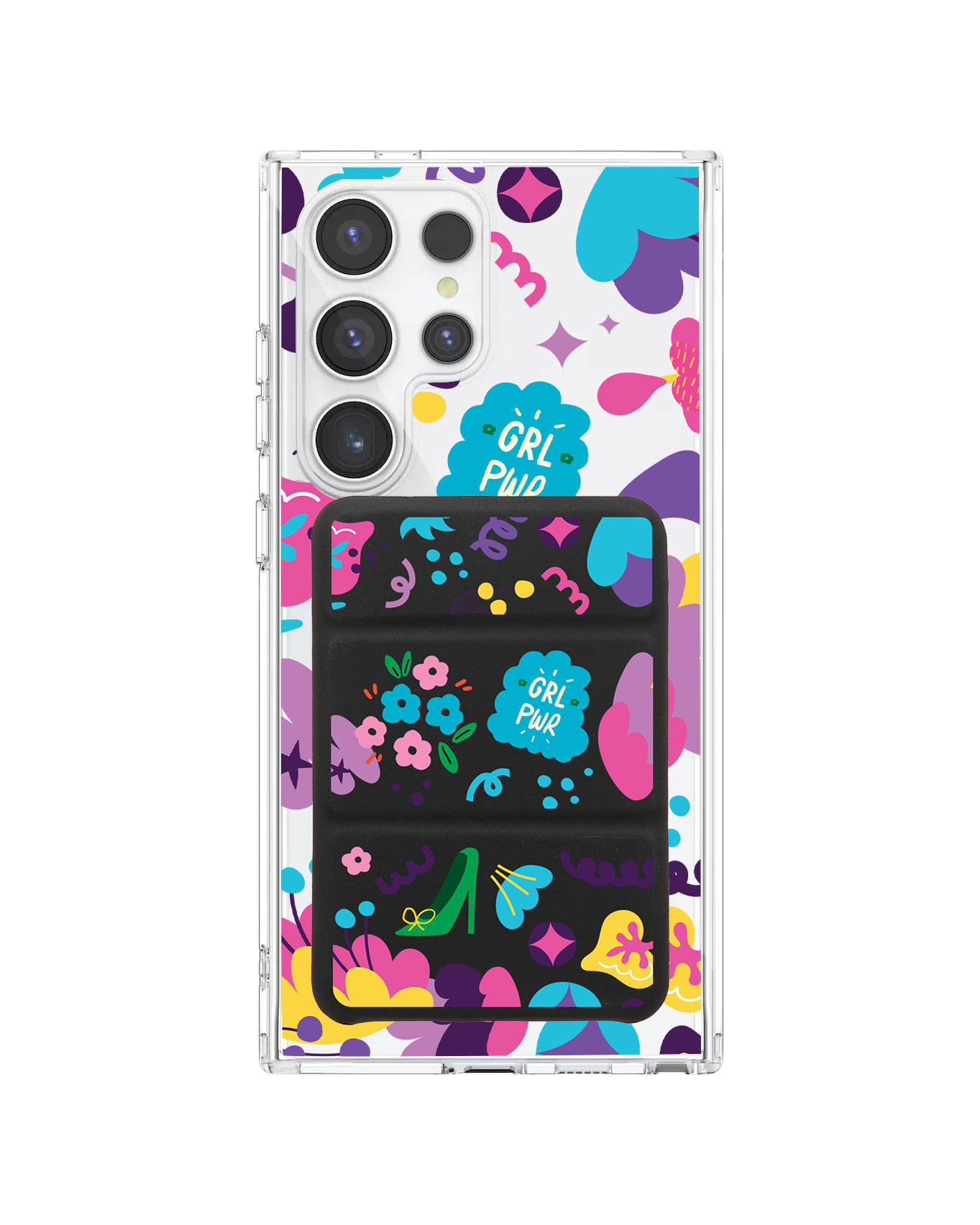 Android Magnetic Trifold Wallet Case - Girl Power 1.0