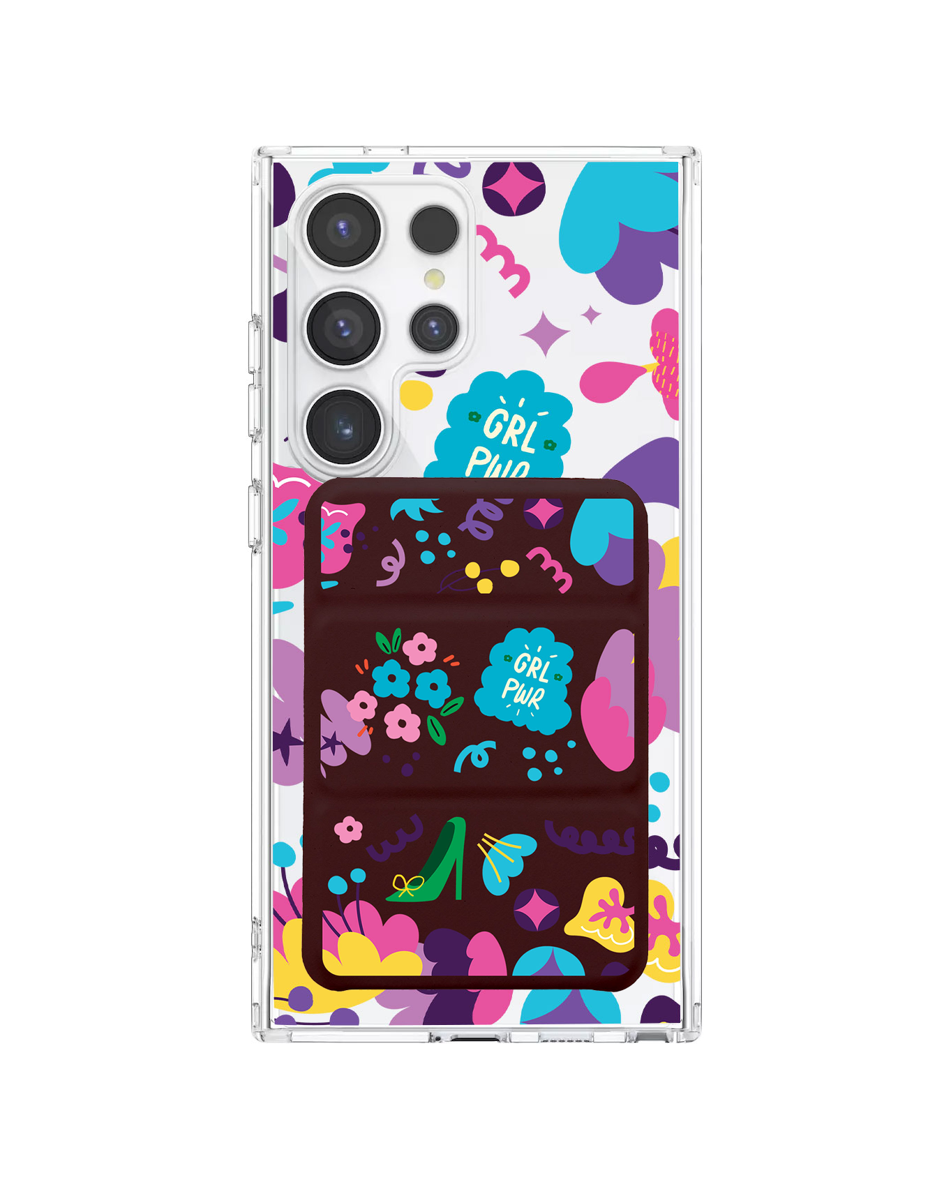 Android Magnetic Trifold Wallet Case - Girl Power 1.0