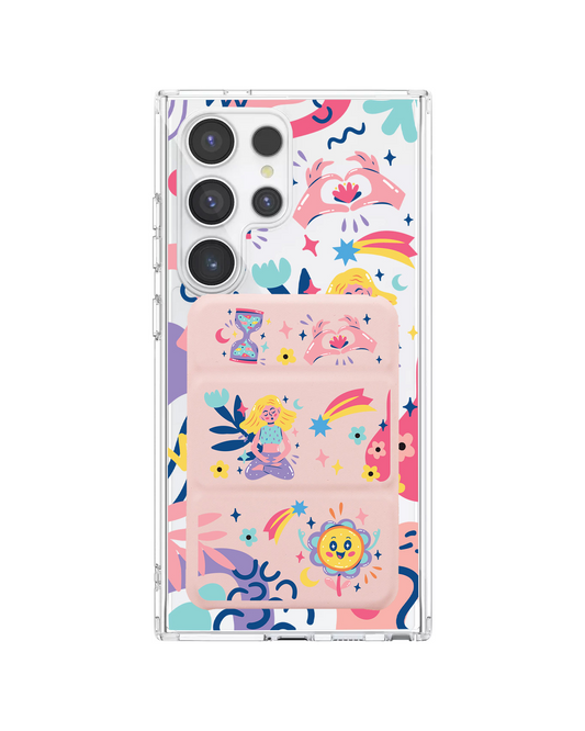 Android Magnetic Trifold Wallet Case - Heather