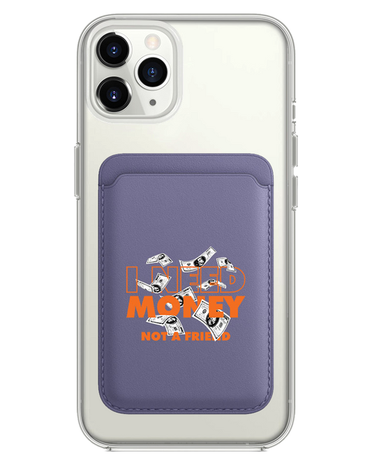 iPhone Magnetic Wallet Case - Money Better than Friend
