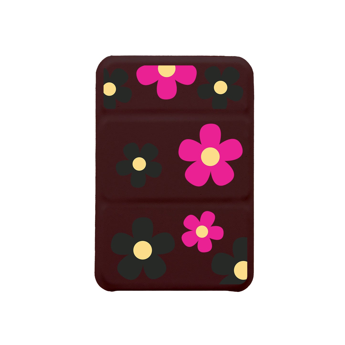 Android Magnetic Trifold Wallet Case - Daisy Hot Pink