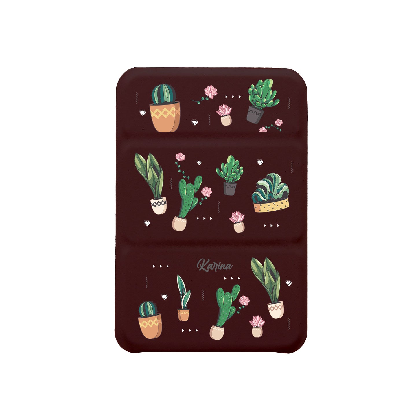iPhone Magnetic Trifold Wallet Case - Cactus 3.0