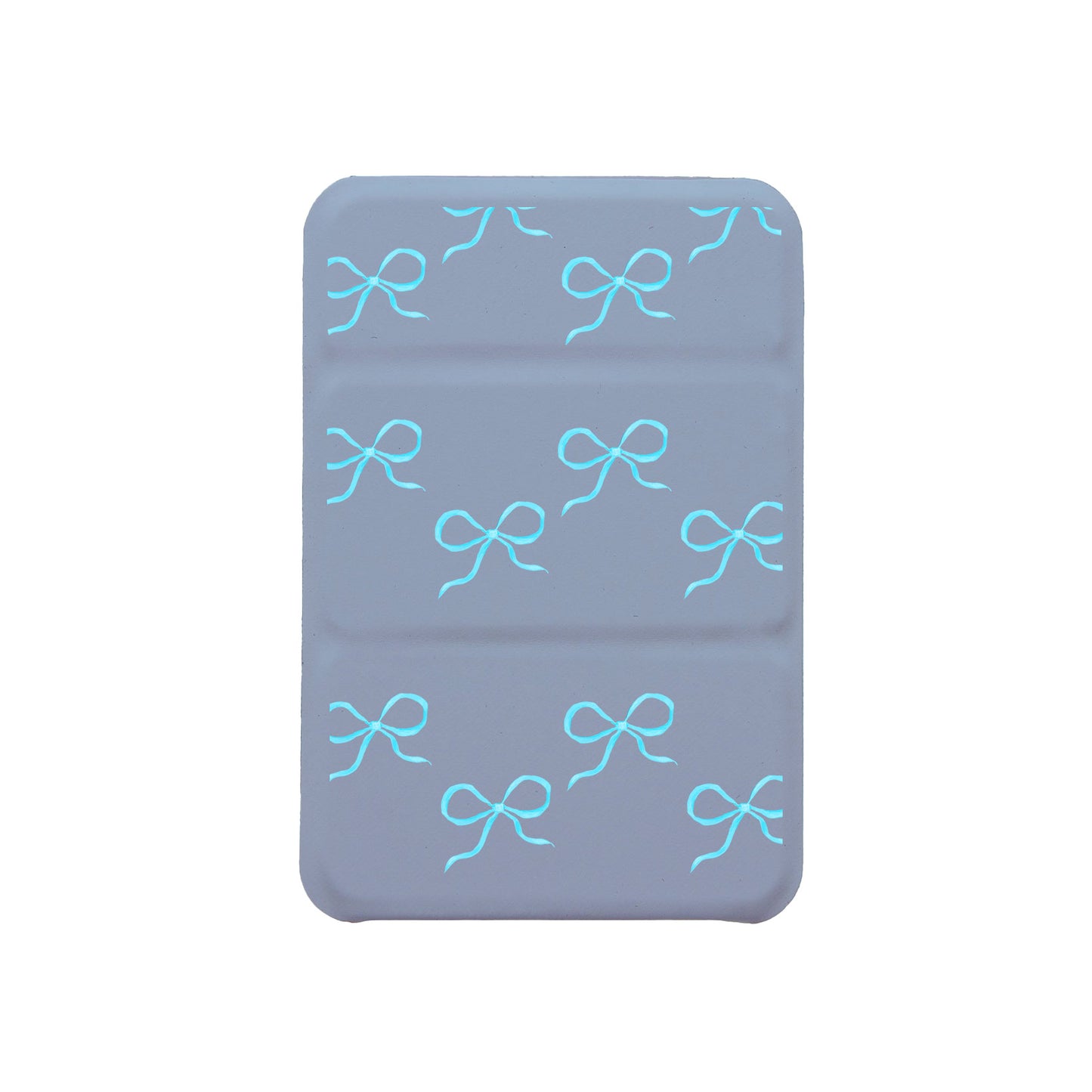 Android Magnetic Trifold Wallet Case - Coquette Blue Bow