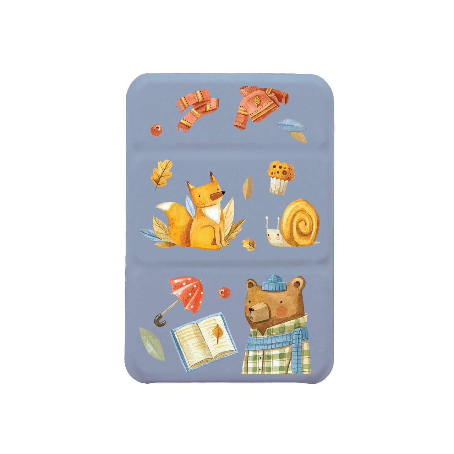 Android Magnetic Trifold Wallet Case - Bear and Fox