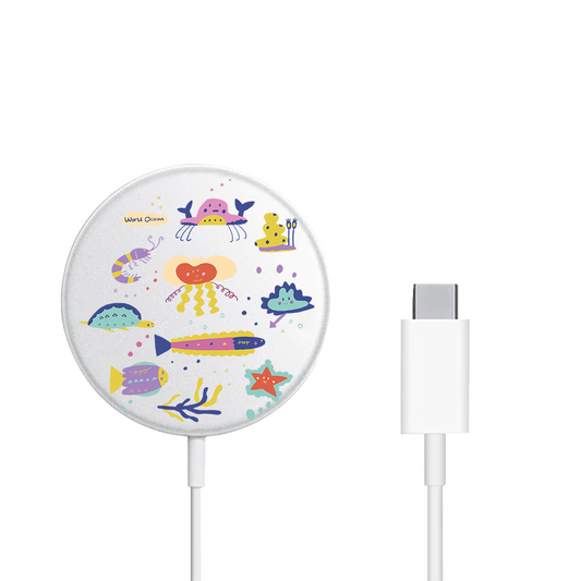 Magnetic Wireless Charger - Ocean World