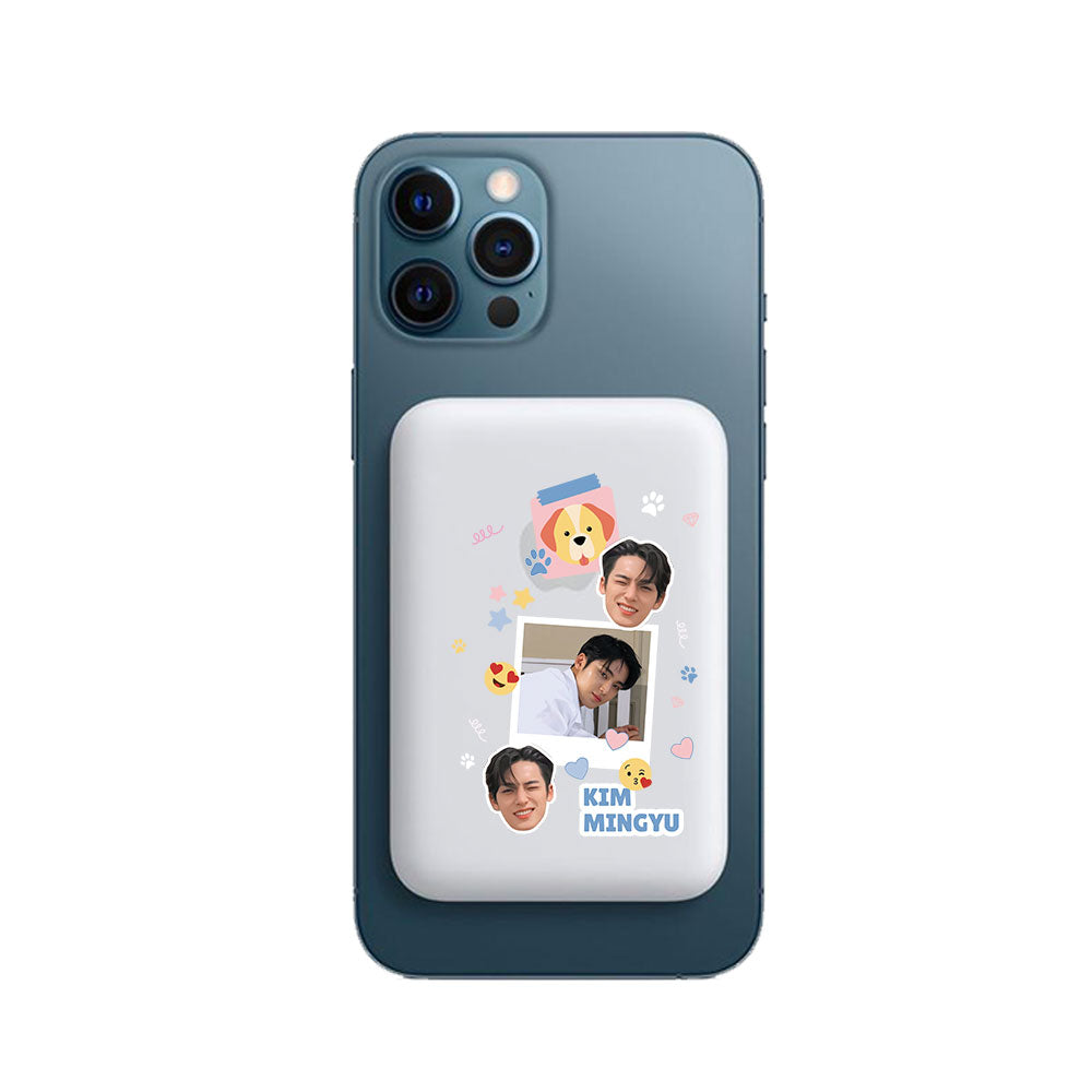 Magnetic Wireless Powerbank - Face Grid Polaroid