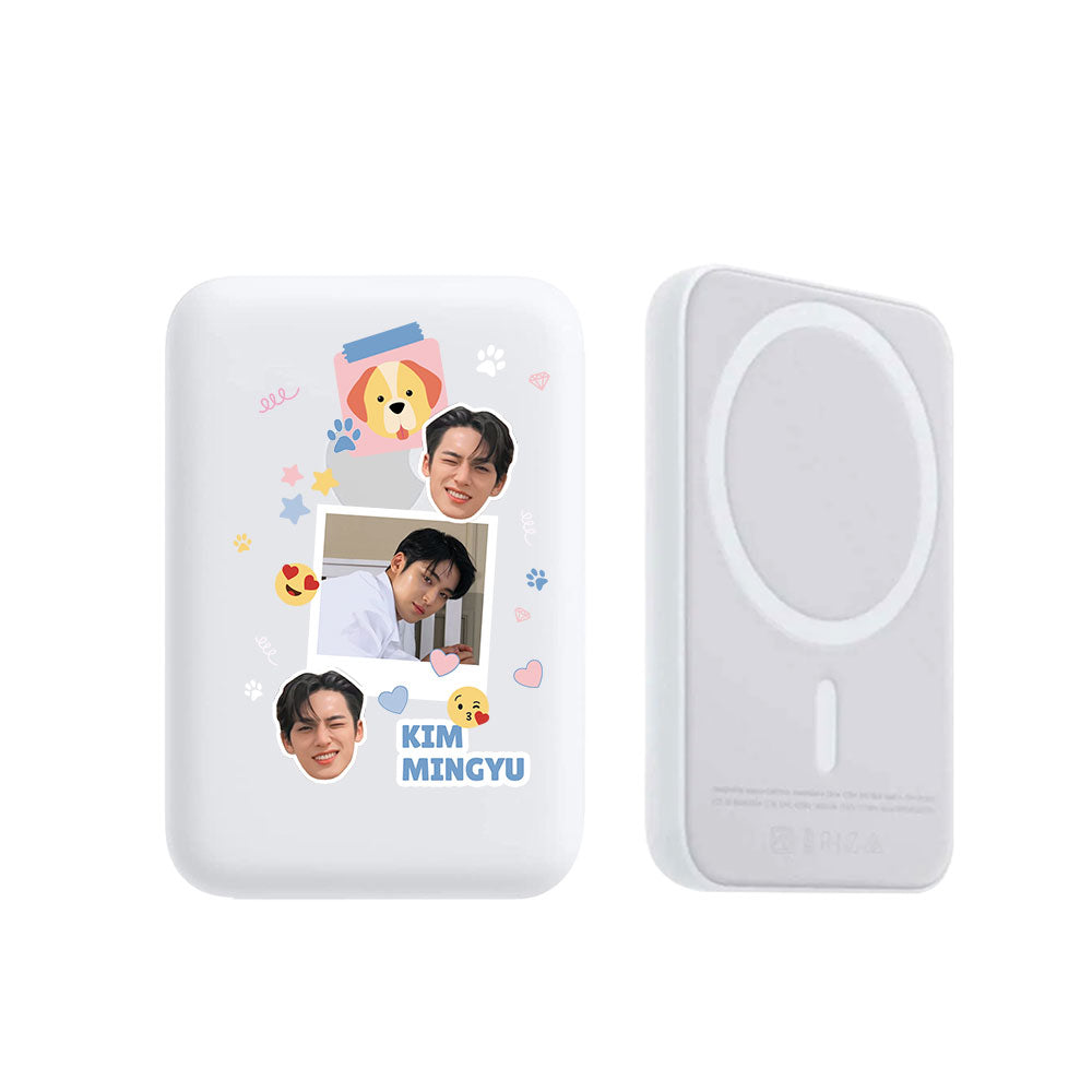 Magnetic Wireless Powerbank - Face Grid Polaroid