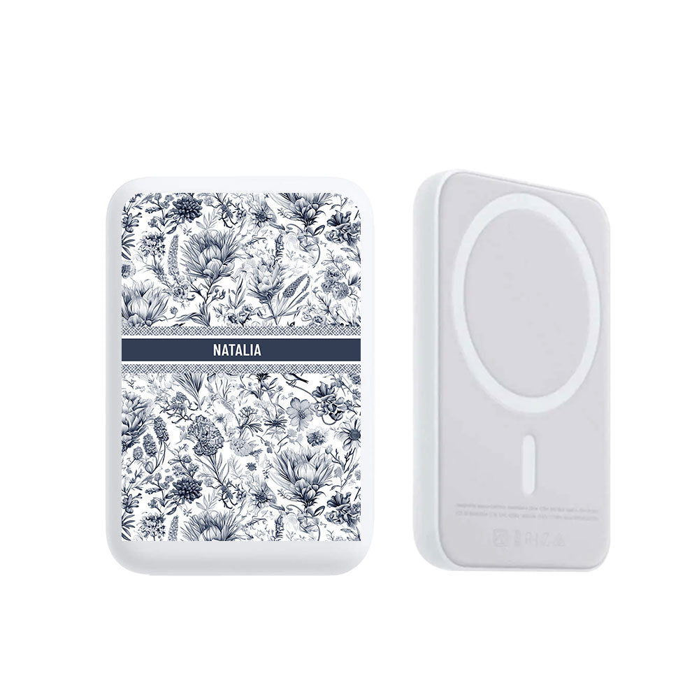 Magnetic Wireless Powerbank - Toile du Juoy Botanica