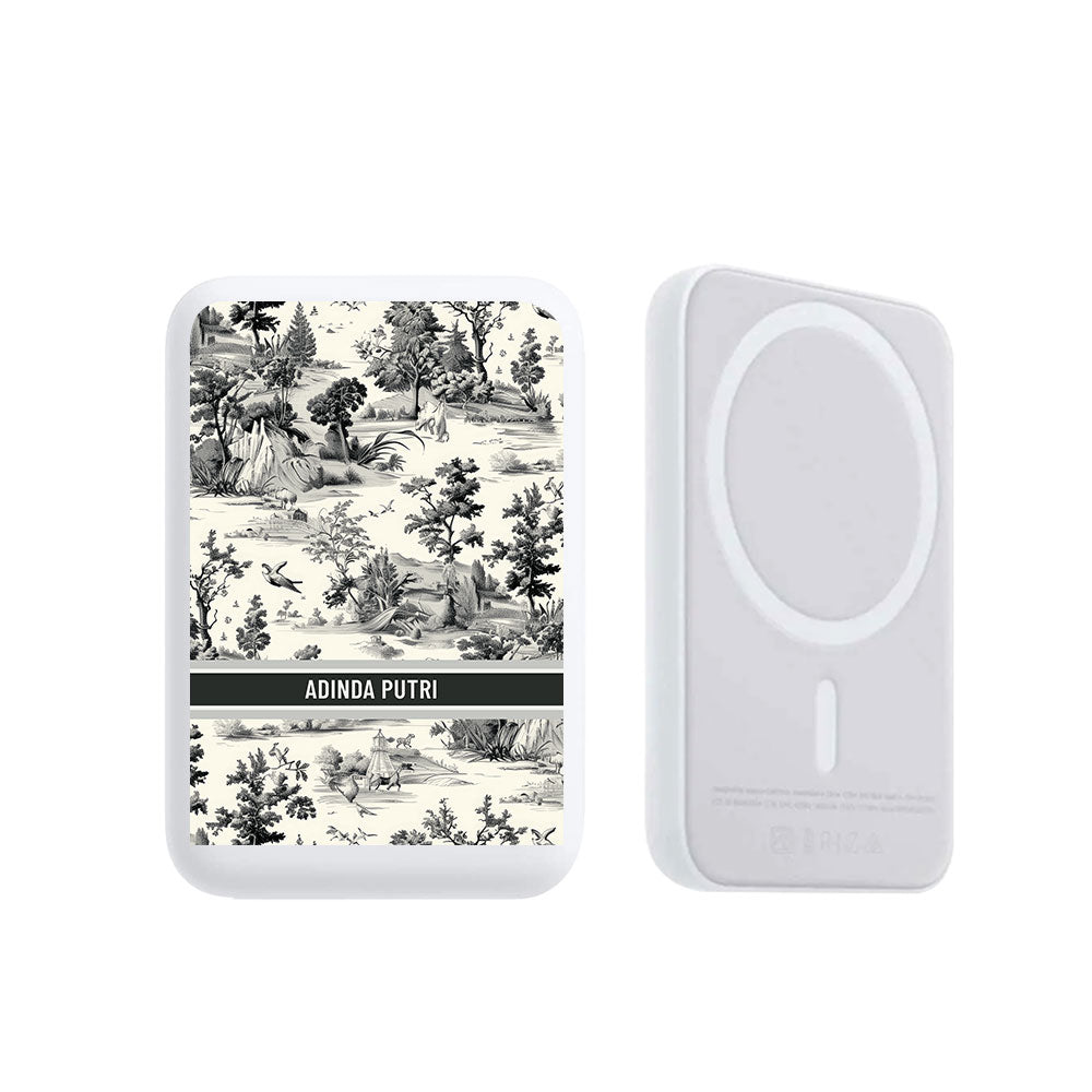 Magnetic Wireless Powerbank - Toile du Juoy Faune