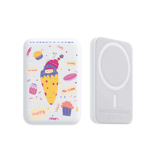 Magnetic Wireless Powerbank - Candy Doodle