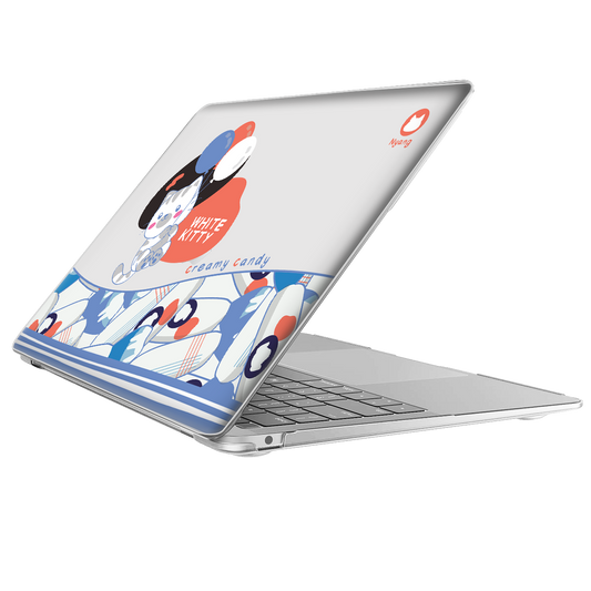 MacBook Snap Case - White Kitty