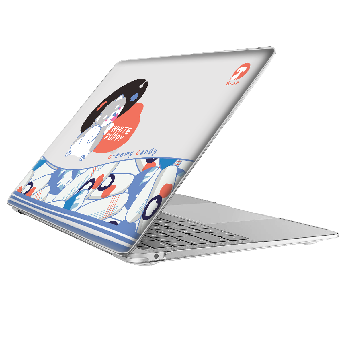 MacBook Snap Case - White Puppy
